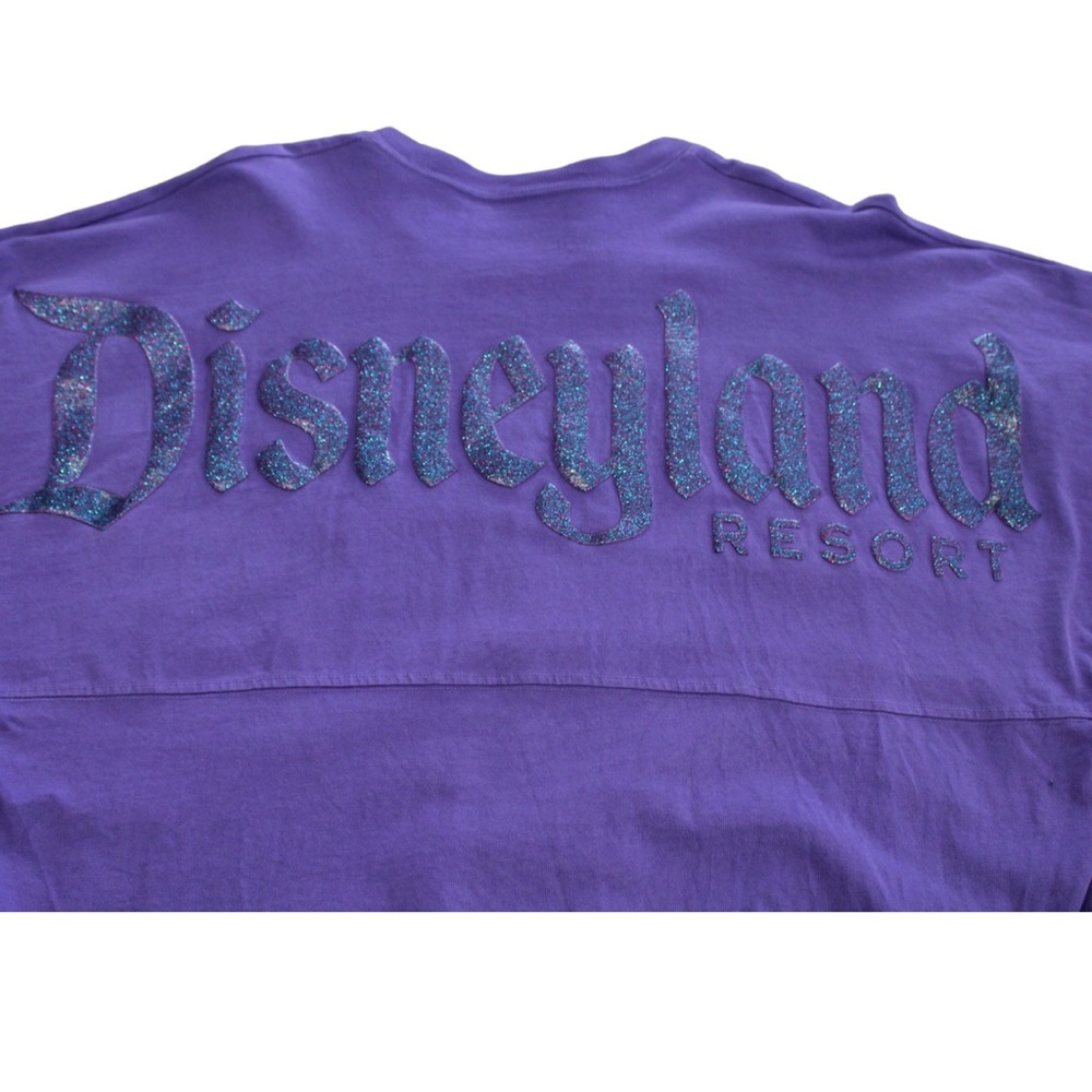 Disneyland Purple Passion Spirit Jersey Long Sleeve Shirt Glitter M